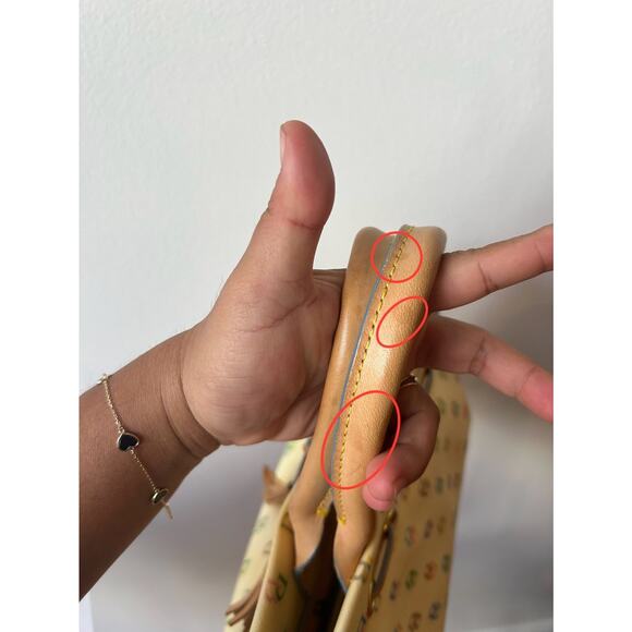 Vintage Dooney & Bourke It Monogram Tassel Tote w/Heart Hangtag 60920 Read PLS - Picture 3 of 14